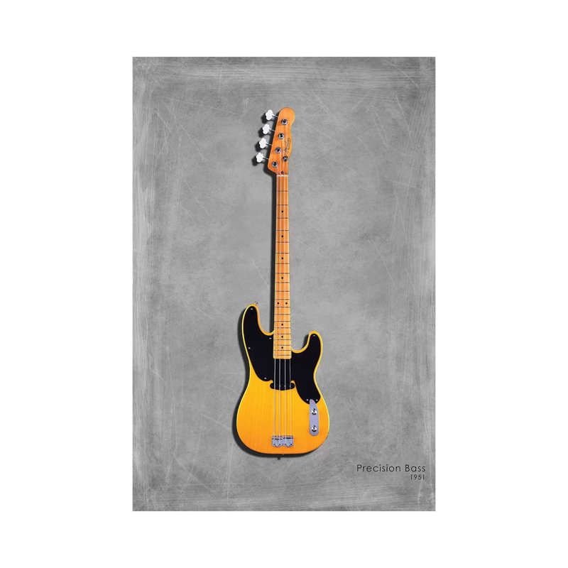 Fender Precision Bass '51 by Mark Rogan - Wrapped Canvas Print, 66.04 cm H x 45.72 cm W x 3.175 cm D