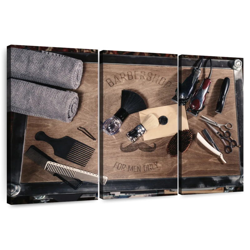 Shuttleworth Old School Barber Tools, 24" H x 38" W