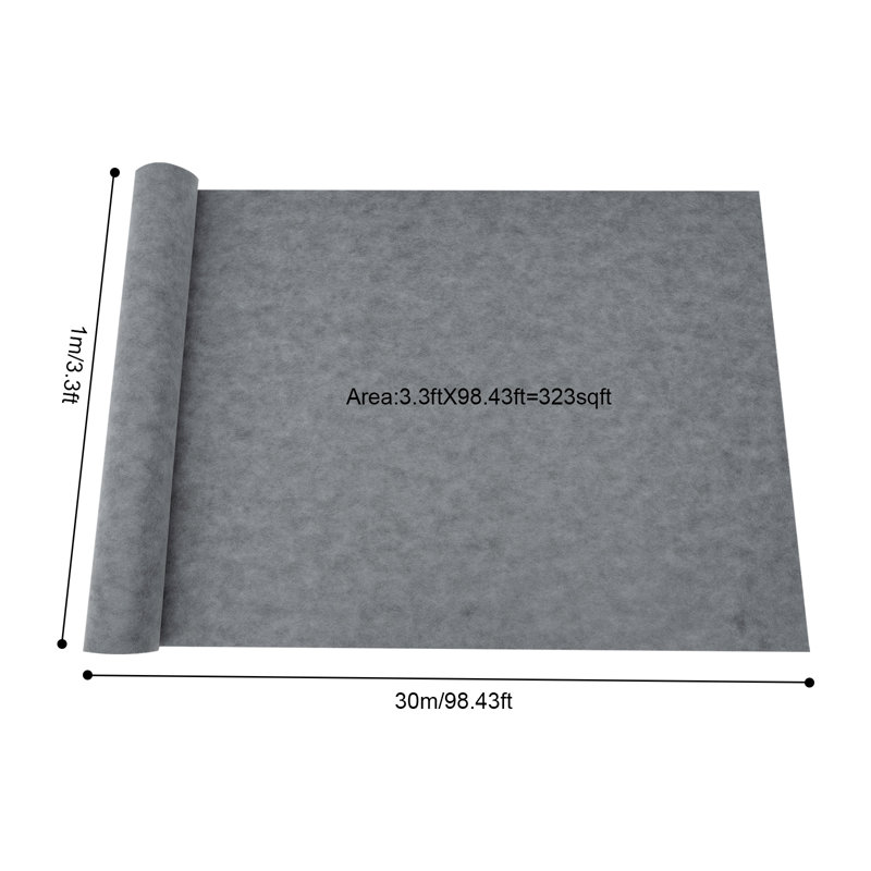 Shower Waterproof Membrane Floor Underlayment, Gray, 7.09"W x 78.74"L