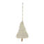 Ornement d'arbre à franges, mélange de coton et de polyester avec accents en bois