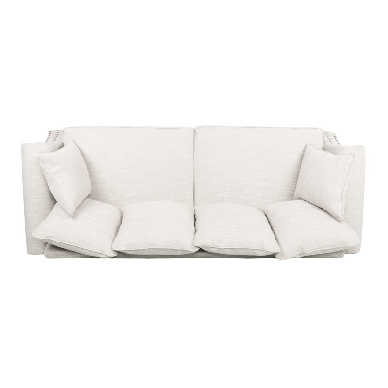 3 avec rembourrage confortable en beige, design moderne et roulé, 83 po x 31 po 34