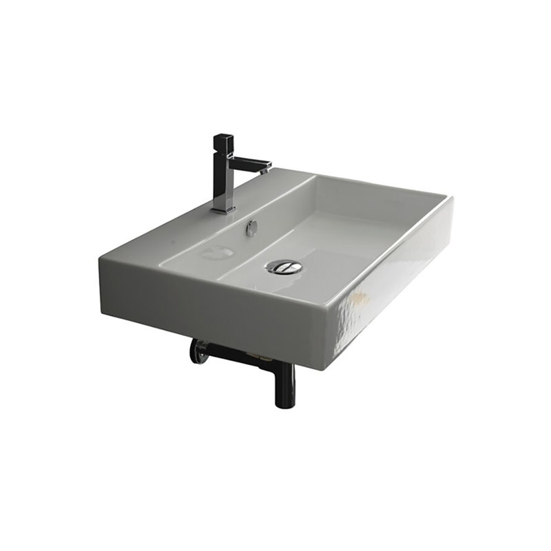 Unlimited 23.6'' L Bathroom Sink, Glossy White, Single Hole