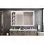 Miroir de salle de bain mural surdimensionné avec grand miroir mural à 3 modes de couleur