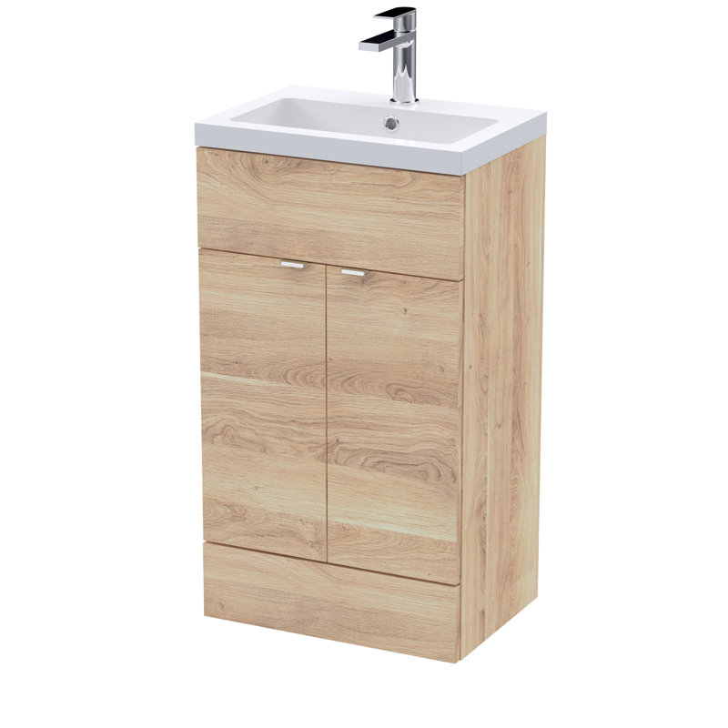 50.5mm Single Bathroom Vanity with Drop In Vitreous China Basin