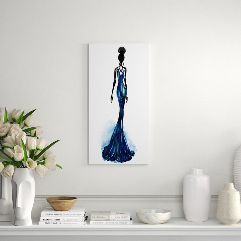 A La Mode VIII Painting by Emma Brooks, Knife Gel, 60" H x 30" W