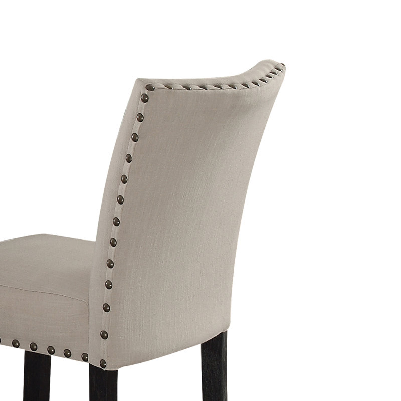 Chaise à hauteur de comptoir avec garniture cloutée (ensemble de 2)