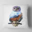 Coussin Owl Double Exposure - Animal-29598517-29598513