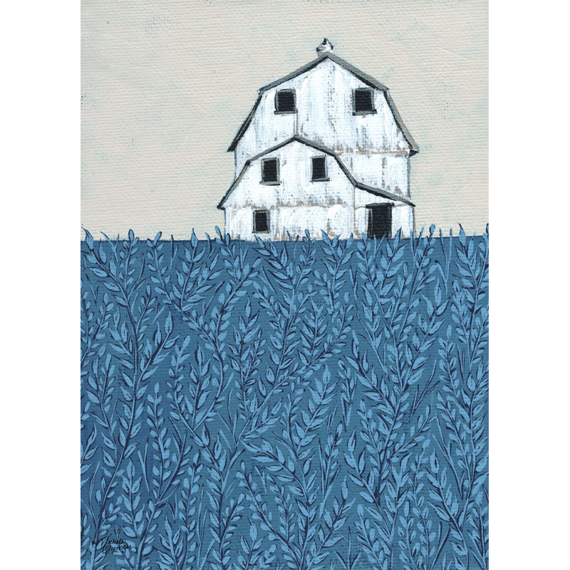 «Fields of Blue» par Michele Norman - reproduction d'art sur toile tendue, L 12 po x H 16 po