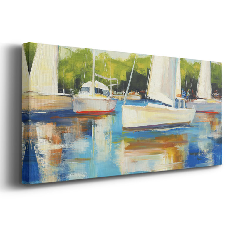 Série nautique-CCXLIX- Toile tendue avec châssis - Prêt à accrocher, H 20 po x l 50 po