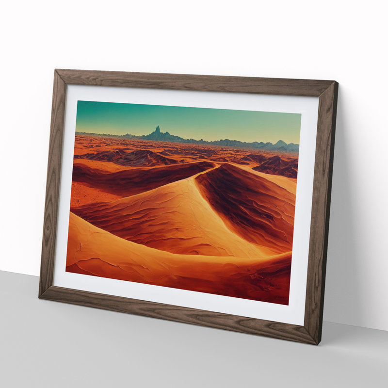 Unforgettable Desert - Framed Print, 25cm H x 34cm W x 2cm D, Walnut