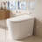 Smart Toilet  Auto-Open/Close Lid,One Piece Bidet Toilet Heated Seat for Bathrooms,Smart Foot Sensor