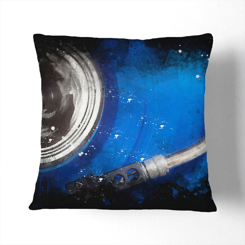 Square Throw Cushion, 55cm H x 55cm W x 20cm D, Black