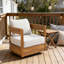 Fauteuil club d'extérieur pivotant en bois-1833802517