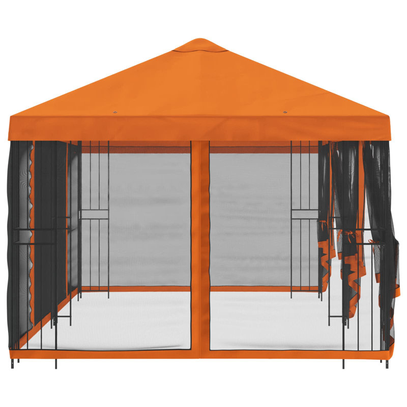Vidaxl Gazebo Polyester And Steel, Orange