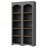 MDF Italian Retro Double Storage Round Side Table with Tempered Glass Top, Modern and Functional Design-1104876777