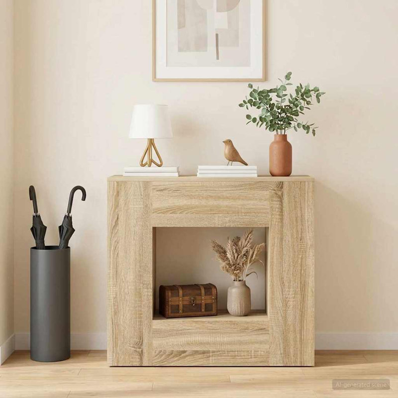 Console Table, 74cm H x 82cm W x 29cm D, Sonoma Oak, Sonoma Oak, Sonoma Oak