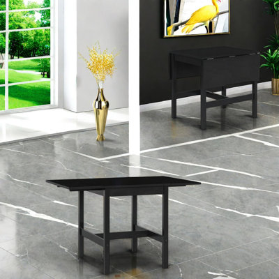 Tables de salle à manger extensibles en bois noir (table seulement, sans chaises, avec plateau et pieds) pour petite cuisine