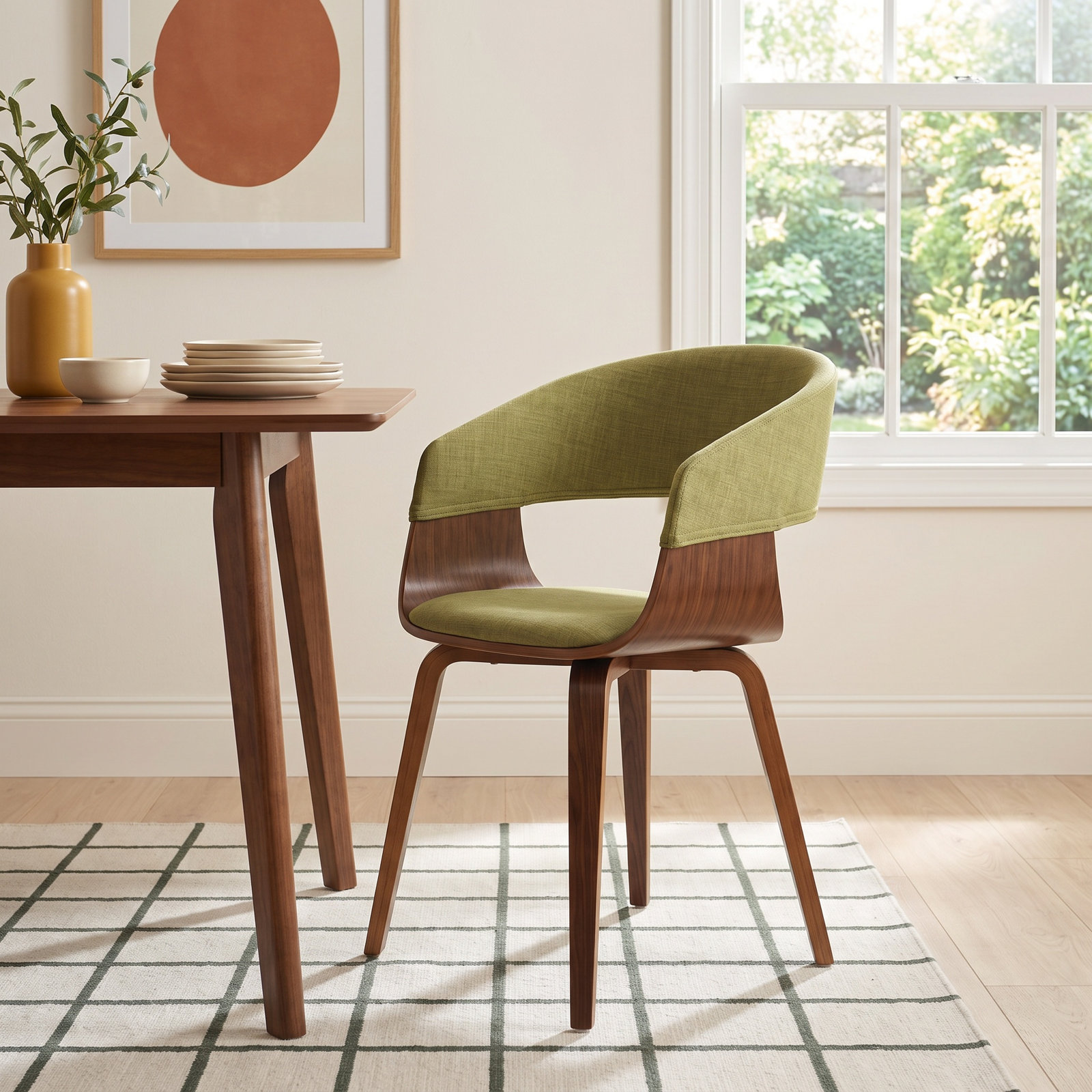 Lowell Dining Chair, Light Acid Green