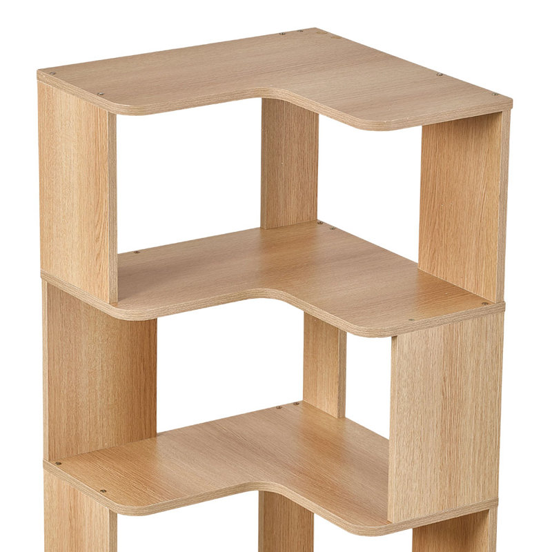 48cm W Bookcase, (5 Shelves) 150cm. H x 48cm. W x 48cm. D, Natural Wood
