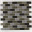 Color Wave 1" x 2" Glass Brick Joint Mosaic Field Tile in Winter Blues-1220127846