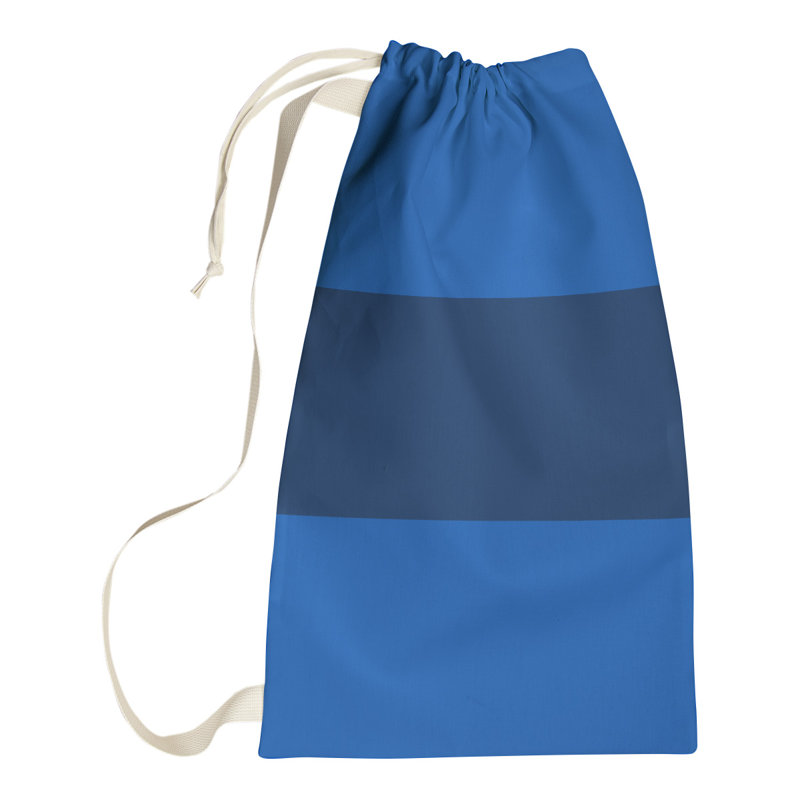 Utah Fabric Laundry Bag with Handles, Large ( 36" x 28" x 1.5"), Royal Blue/Navy Blue/Royal Blue