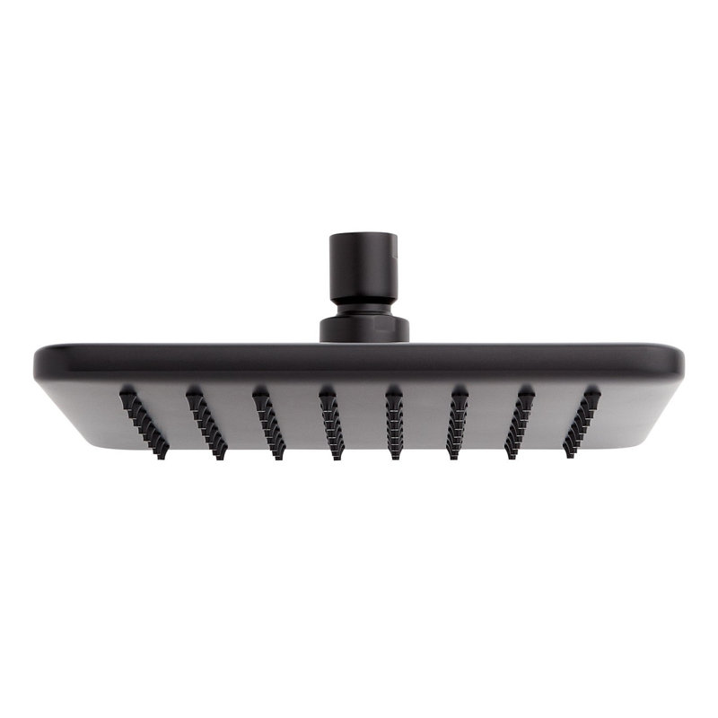 Berwyn Matte Black Square Rain Shower Head with Multi Function