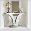 Console en V avec miroir et table d'appoint en forme de couloir | Idée de cadeau