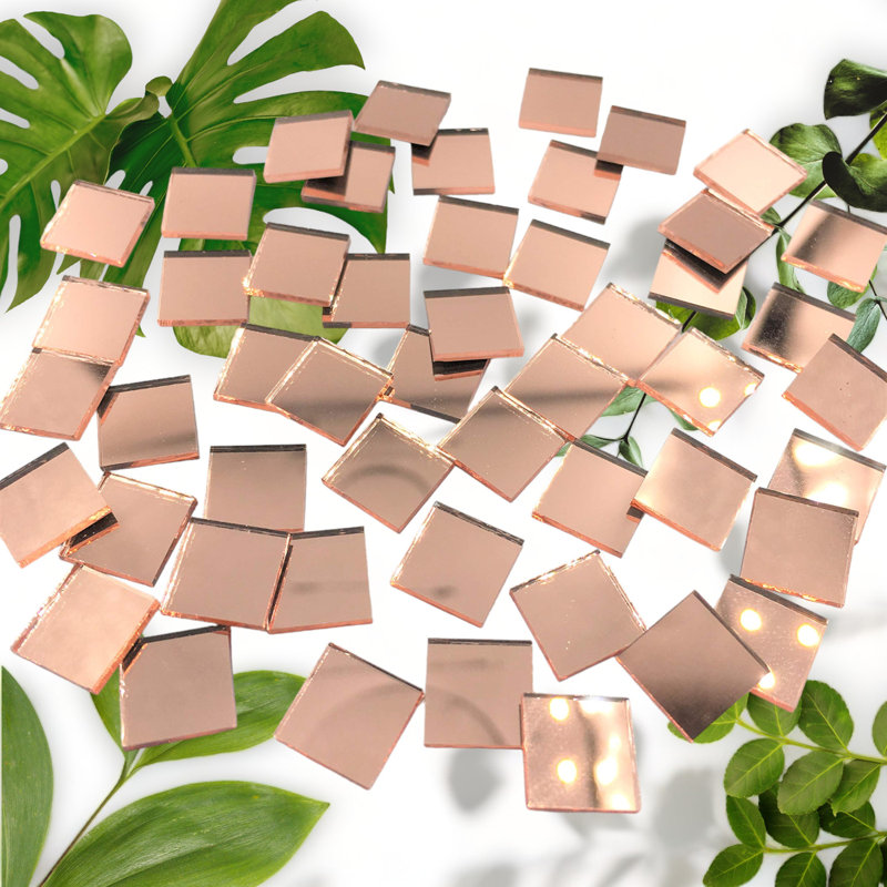 Square Mosaic Mirror Tiles - 150 Pieces