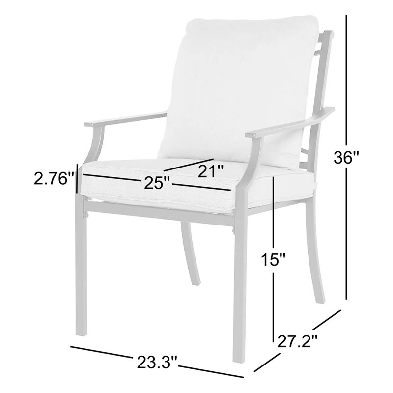 Chaise de patio avec coussin, Bleu paon