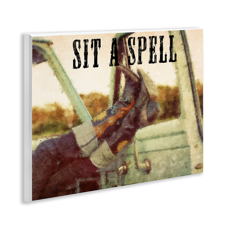 «Sit A Spell Cowboy», art mural par Sasha