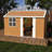 Metal Storage Shed with Windows and double sliding Doors
