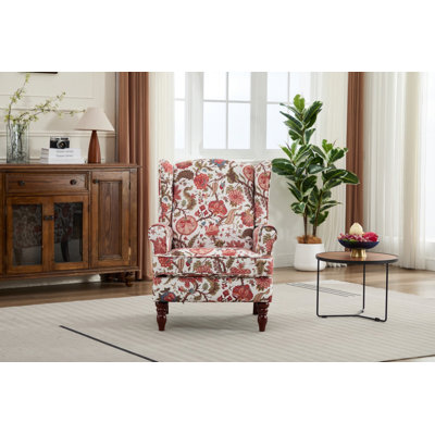 Chaise d'appoint moderne avec pieds en bois, fauteuil rembourré confortable pour le bureau de la chambre à coucher du salon