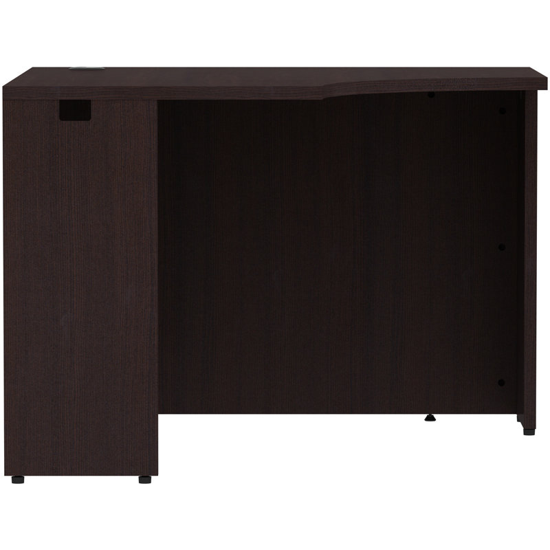 Bureau en stratifié gris anthracite Orlanda, Espresso