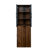 71" H Display Cabinet With 4 Tier Shelf And 2 Glass Doors For Office Salon Kitchen Dinning Room Organization Living Storage