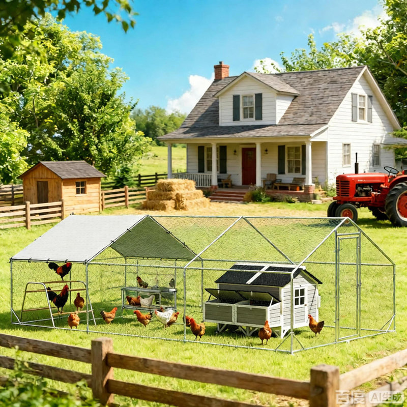 Grandes poulaillers en acier, conception résistante aux intempéries pour la ferme