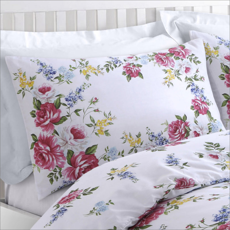 Amoya Floral Duvet Cover Set, 135 x 200 cm, Charcoal