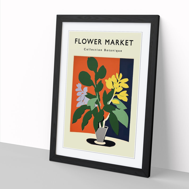 A Flower Market Exhibition Collection No.8 - Single Picture Frame Print on Wood, 34cm H x 25cm W x 2cm D