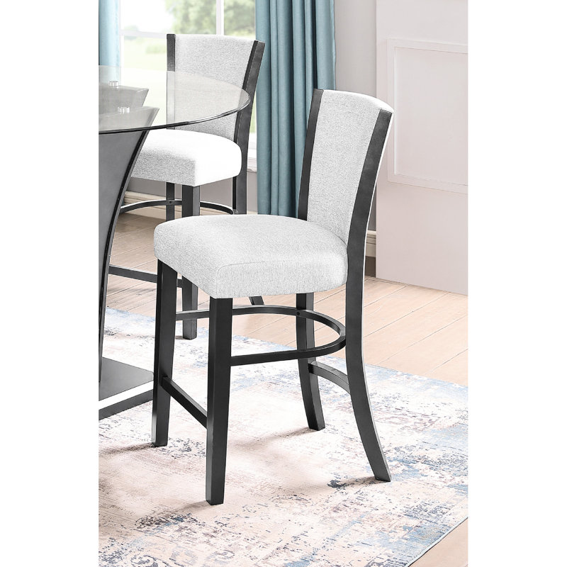 Chaises d'appoint à hauteur de comptoir Modern, Gris clair