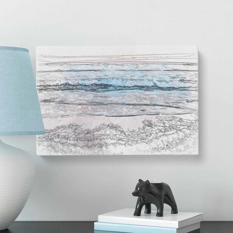 Waves Upon Hermosa Beach In Abstract - Wrapped Canvas, 35cm H x 50cm W x 3cm D