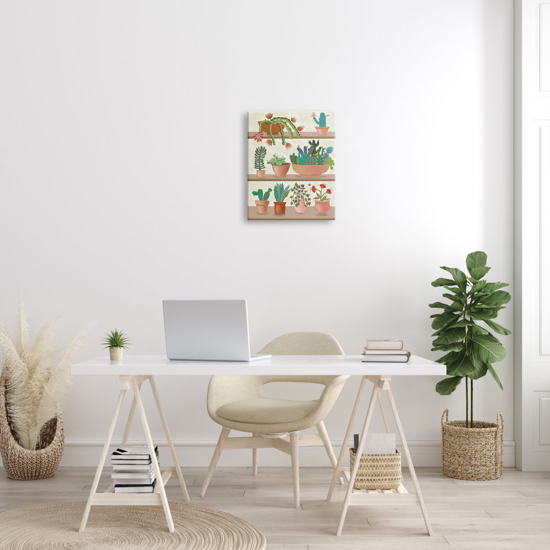 Succulent moderne chic - impression, H 20 po x l 16 po, Toile tendue