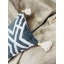 Tissage de coussins géométriques en chenille tissé gris anthracite 16 po x 25 po