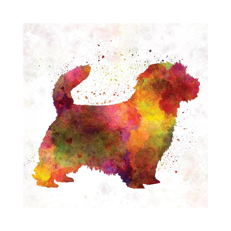 Norfolk Terrier In Watercolour by Paul Rommer - Wrapped Canvas Gallery-Wrapped Canvas Giclée, 93.98 cm H x 93.98 cm W