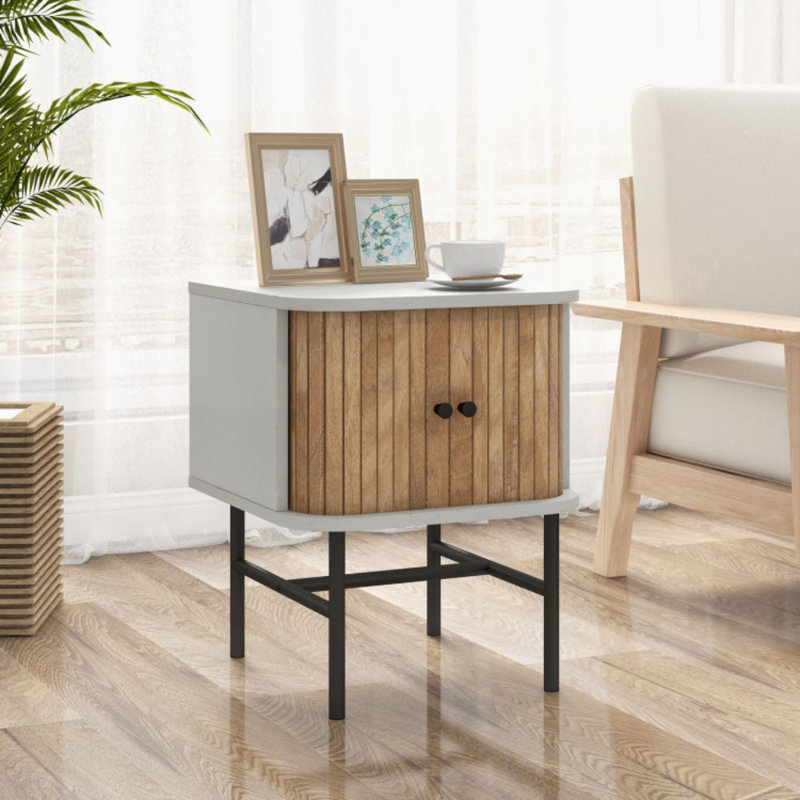 Table de chevet Sabastian, Blanc