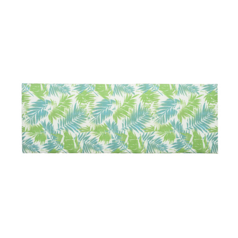 Coussin de chaise longue pliable 2 pièces, Motif floral vert