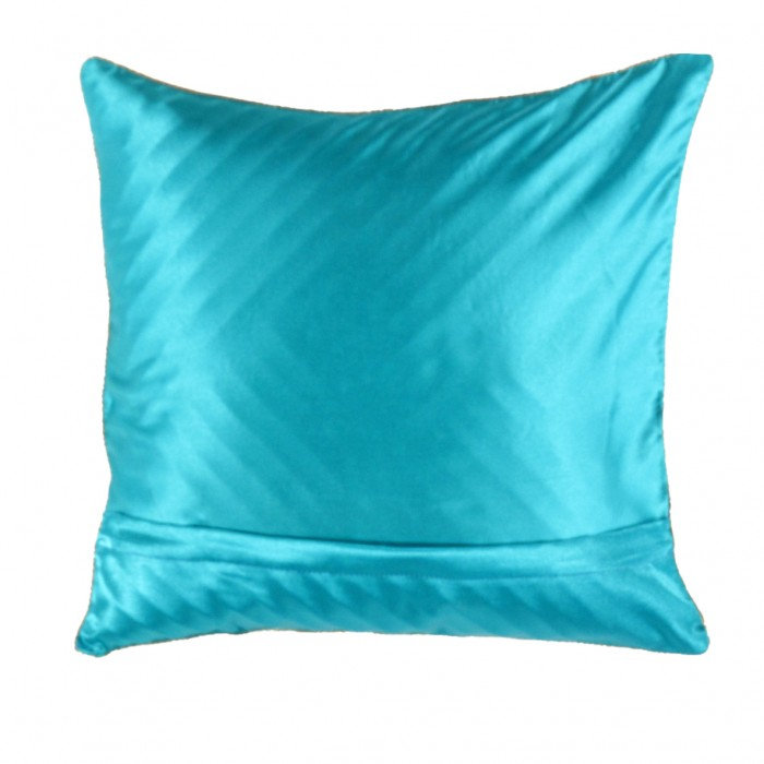 Square Pillow Cover & Insert, 20" H x 20" W, Blue/Yellow