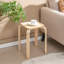 Ensemble de 4 tabourets empilables avec plateau carré et coins arrondis, bois-1886519684