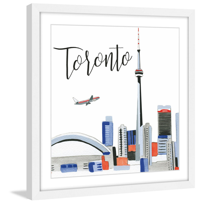 « toronto horizon » par molly rosner, reproduction d’art encadrée, H 12 po x l 12 po