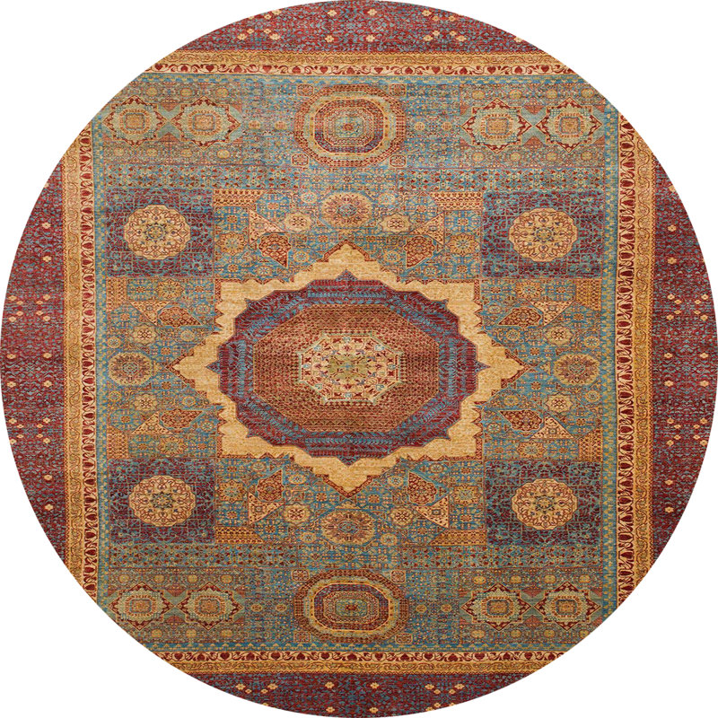 Abstract Indoor Rug, Round 6'