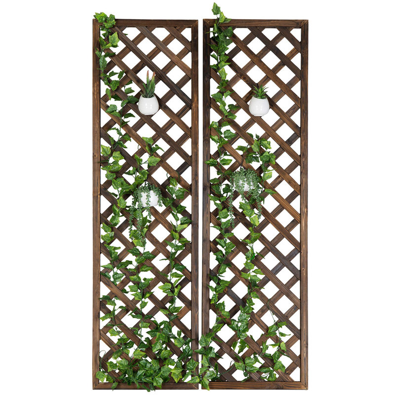 Panneau de treillis en bois H 70,86 po x l 1,18 po Kalvo
