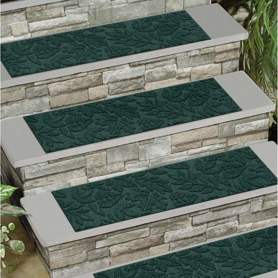 WaterHog® Fall Day 8.5 in. x 30 in. Indoor Outdoor Stair Treads Set/4